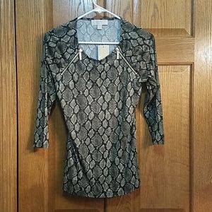 Michael Kors snakeskin print top, sz S